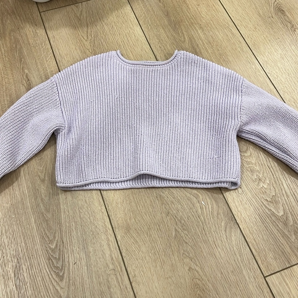 zara ribbed cropped sweater